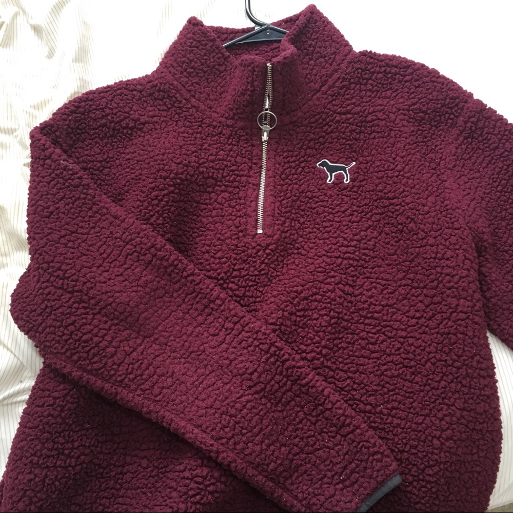 victoria’s secret PINK soft quarter zip sweatshirt